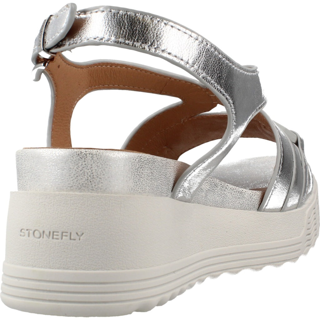 STONEFLY PARKY  LAMINATED LTH en color PLATA  (3)