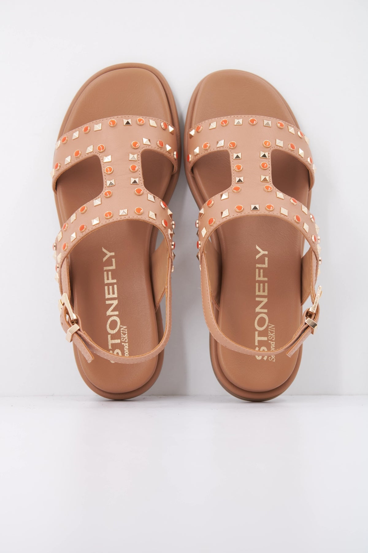 STONEFLY  GEMMA  NAP STUDS en color MARRON  (3)