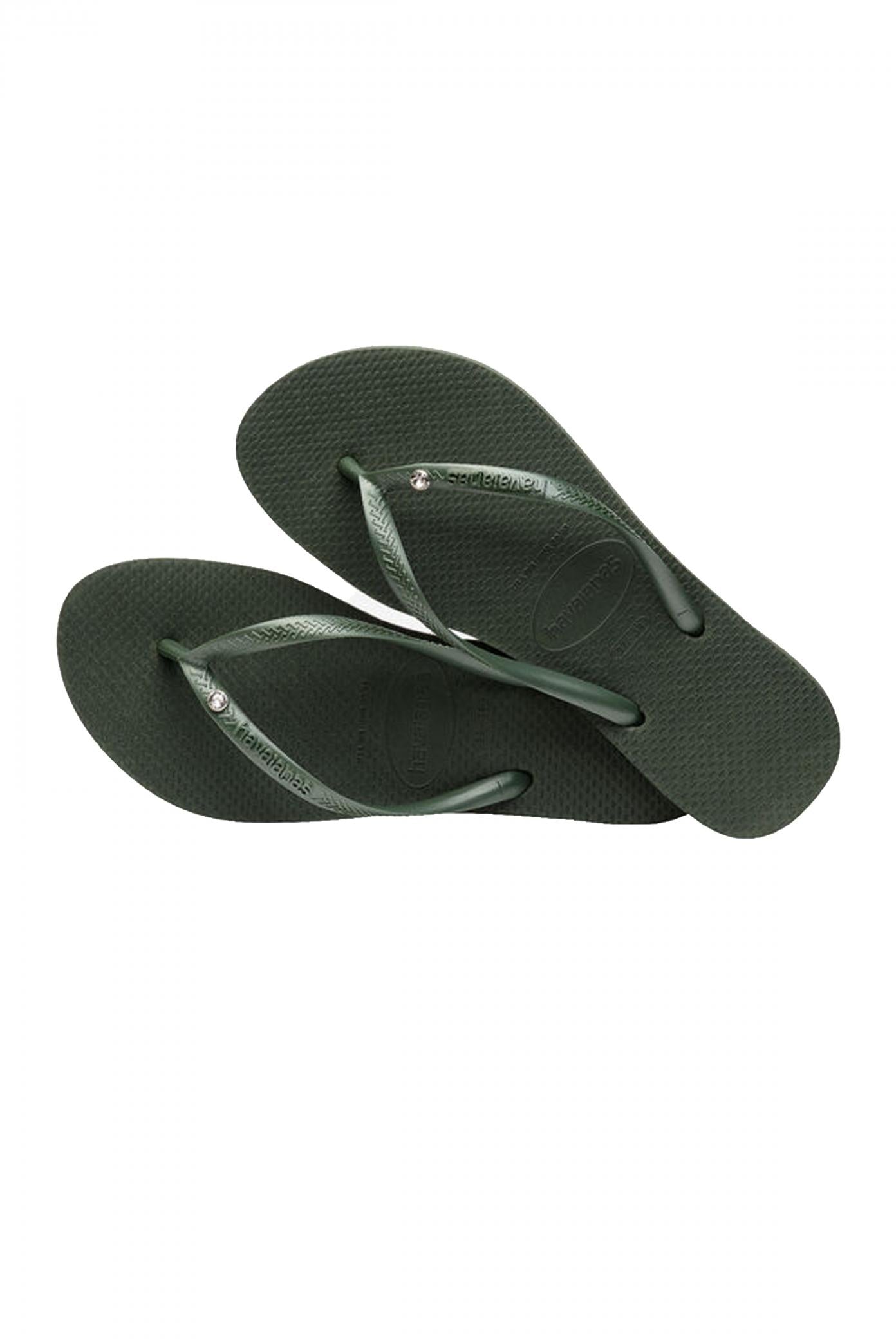 HAVAIANAS SLIM CRYSTAL SW II en color VERDE  (4)