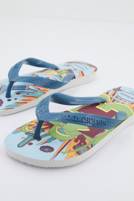 HAVAIANAS KIDS MINECRAFT en color AZUL  (2)