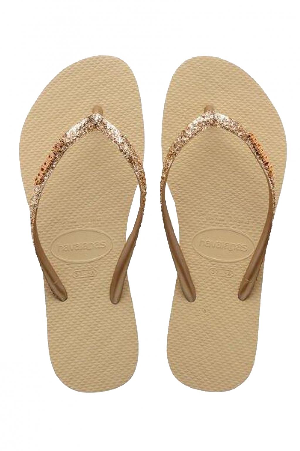 HAVAIANAS SLIM GLITTER II en color MARRON  (1)