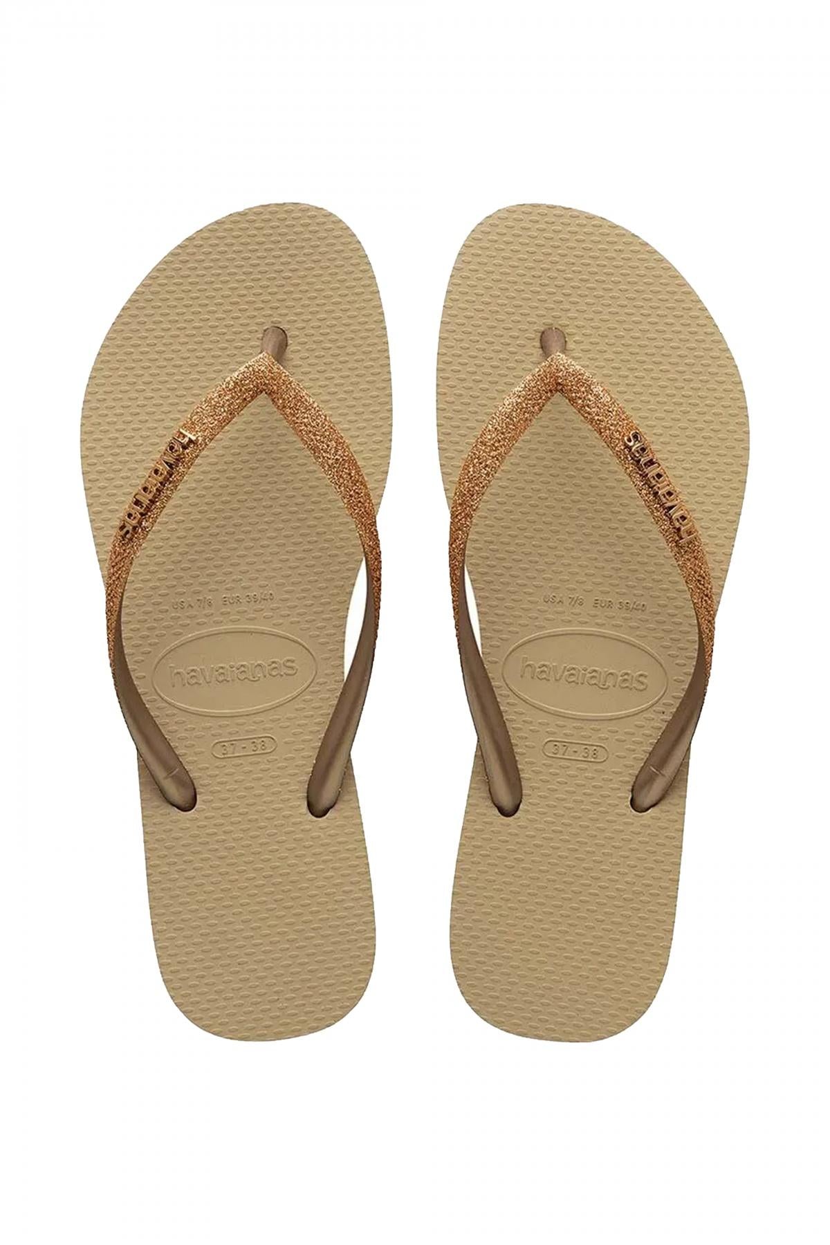 HAVAIANAS SLIM GLITTER II en color MARRON  (1)