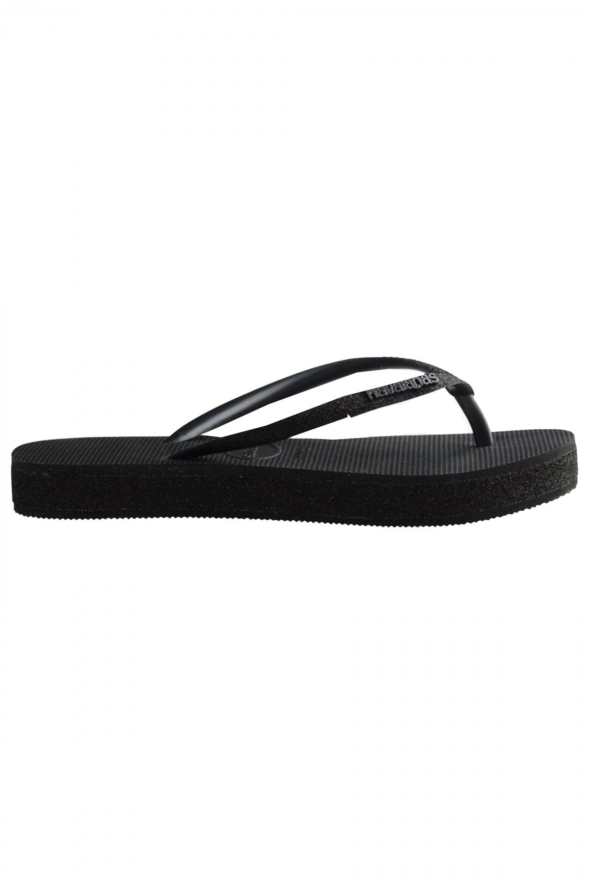 HAVAIANAS SLIM FLATFORM SPARKLE en color NEGRO  (3)