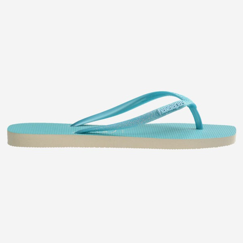 HAVAIANAS SLIM SQUARE GLITTER en color AZUL  (1)