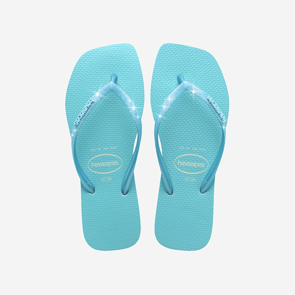 HAVAIANAS SLIM SQUARE GLITTER en color AZUL  (2)