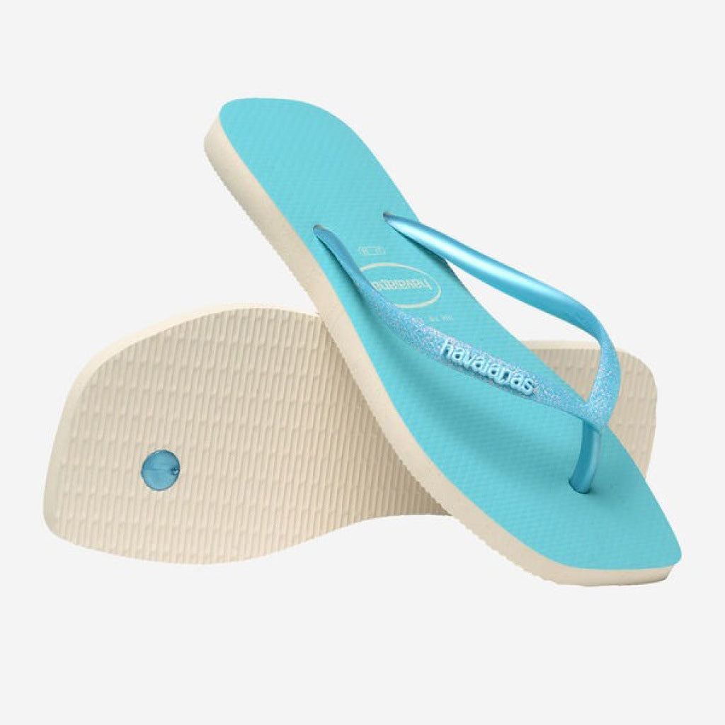 HAVAIANAS SLIM SQUARE GLITTER en color AZUL  (4)