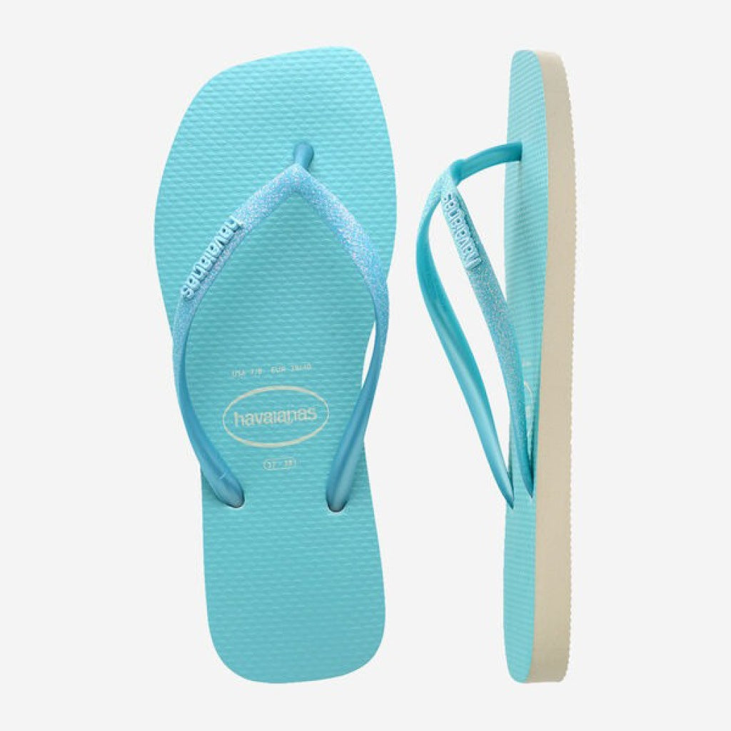 HAVAIANAS SLIM SQUARE GLITTER en color AZUL  (5)