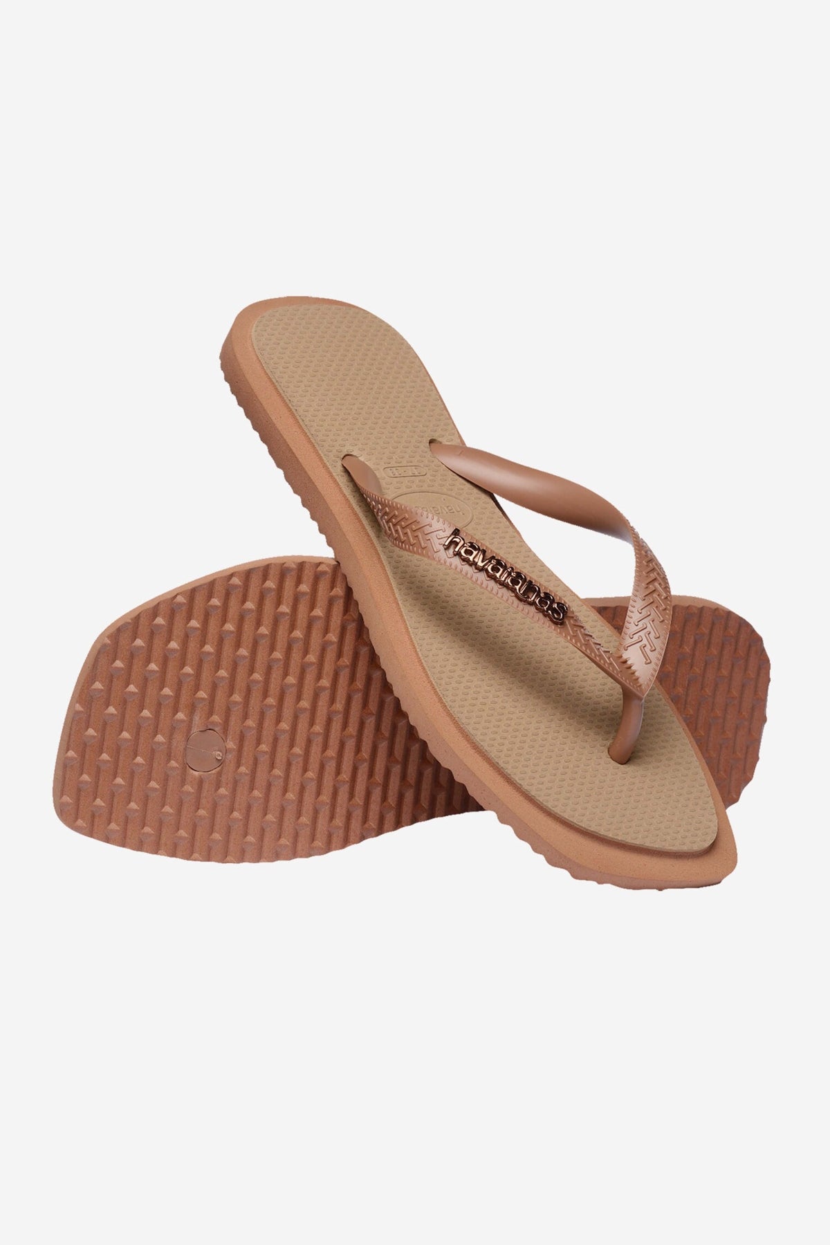 HAVAIANAS TOP SQUARE FUSION  en color MARRON CLARO  (4)