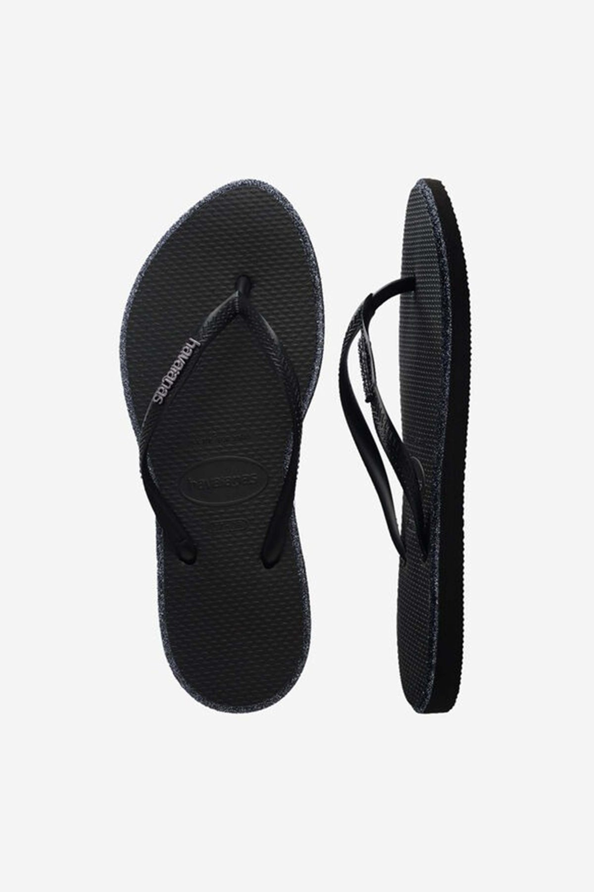HAVAIANAS SLIM POINT GLITTER en color NEGRO  (3)