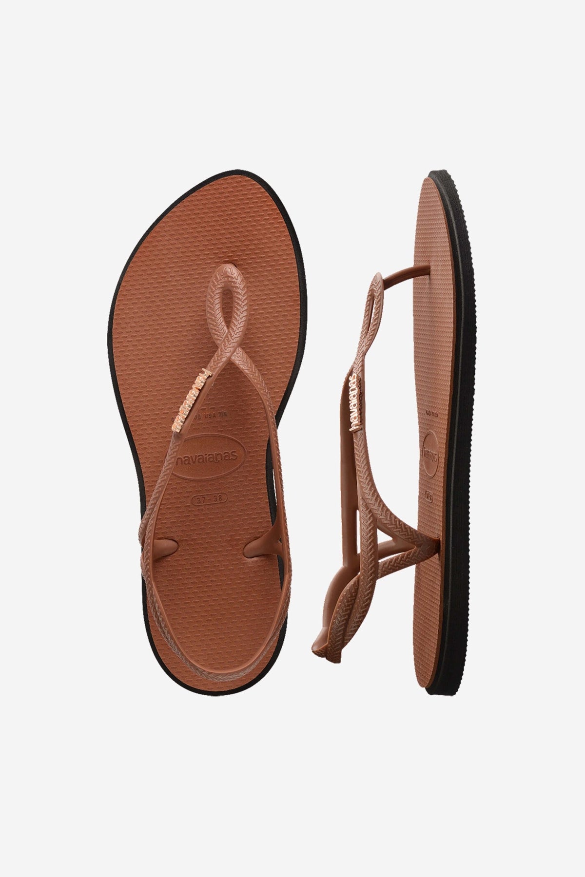 HAVAIANAS LUNA POINT en color MARRON CLARO  (3)