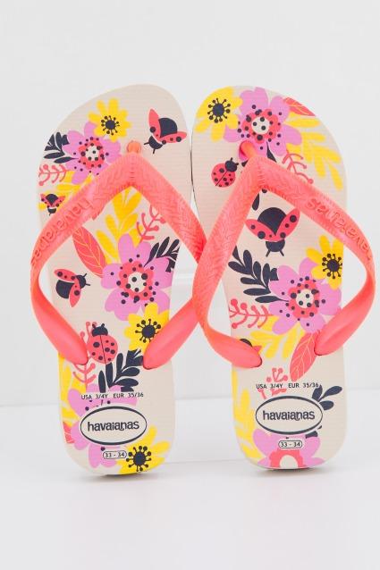 HAVAIANAS  KIDS FLORES en color NARANJA  (1)