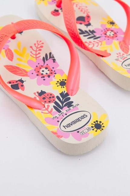 HAVAIANAS  KIDS FLORES en color NARANJA  (3)