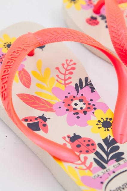 HAVAIANAS  KIDS FLORES en color NARANJA  (4)