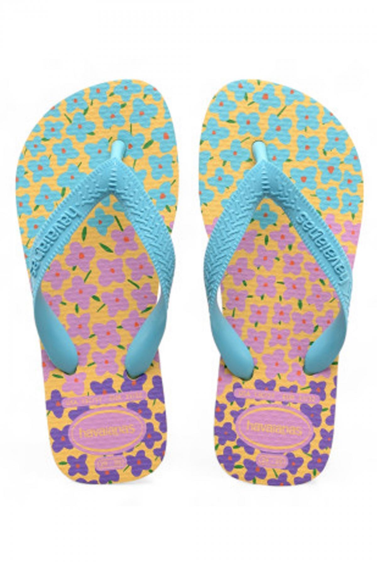 HAVAIANAS  KIDS FLORES en color AZUL  (1)