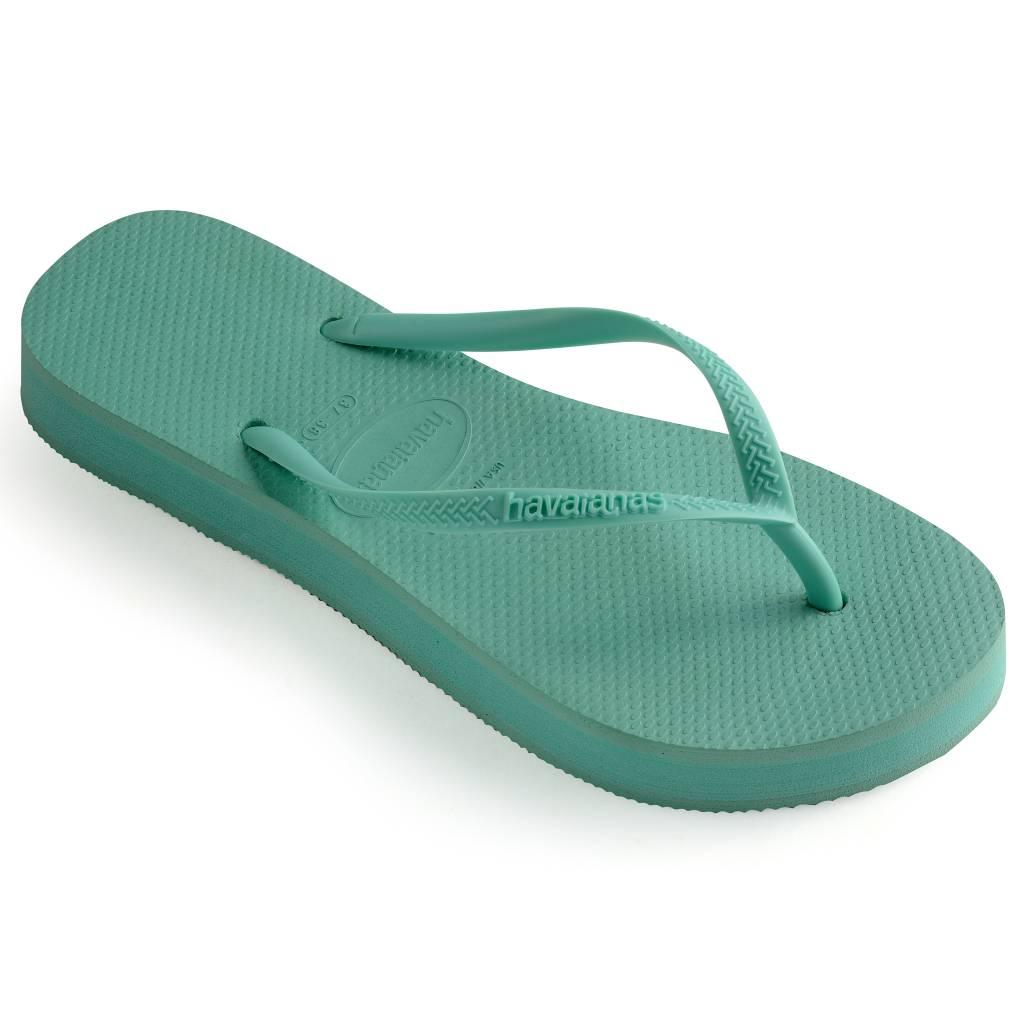 HAVAIANAS SLIM FLATFORM en color VERDE  (3)