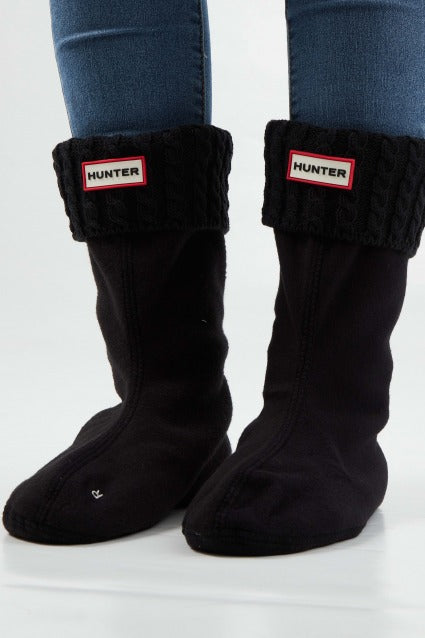 HUNTER SOCK SHORT MINI CABLE SS en color NEGRO  (1)
