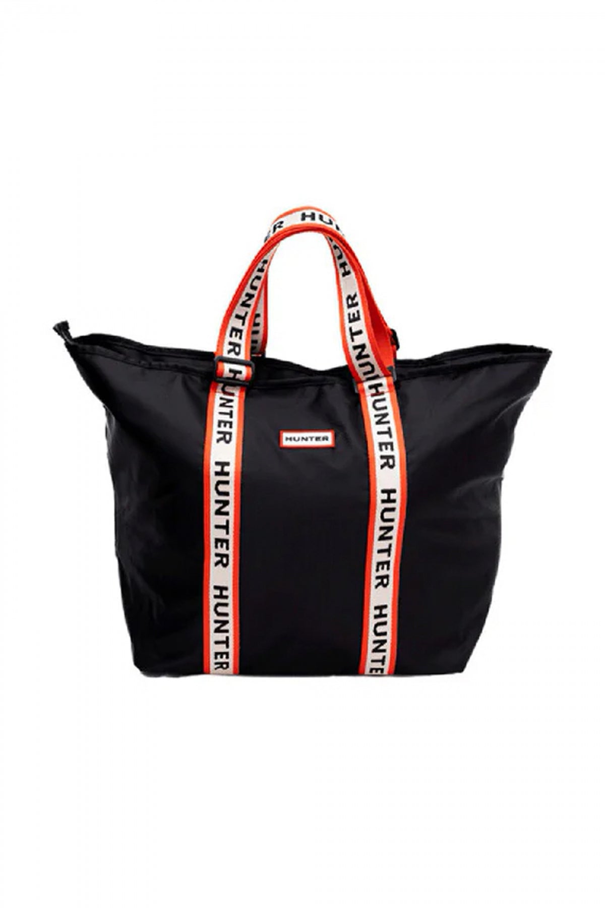 HUNTER ROBERTS JACQUARD LOGO WEBBING TOTE en color NEGRO  (1)