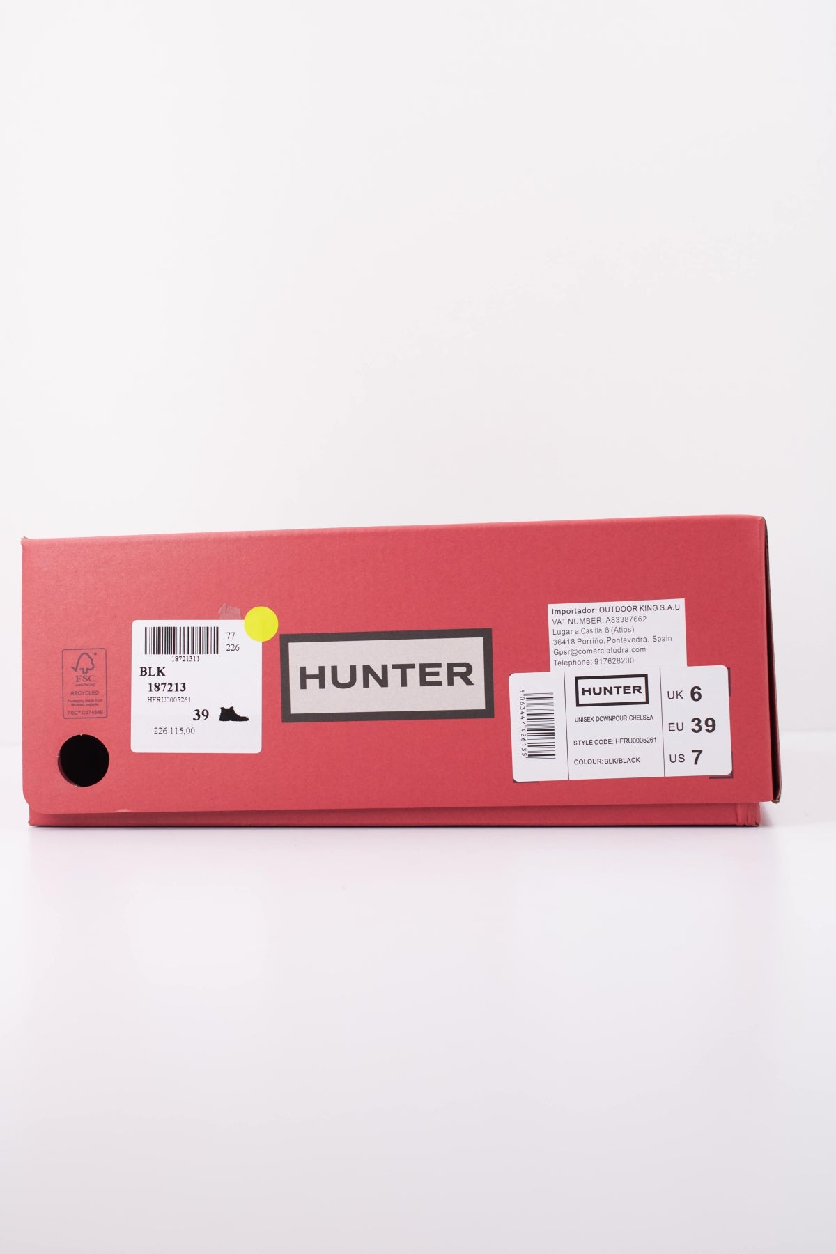 HUNTER  BOTA DOWNPOUR CHELSEA en color NEGRO  (6)