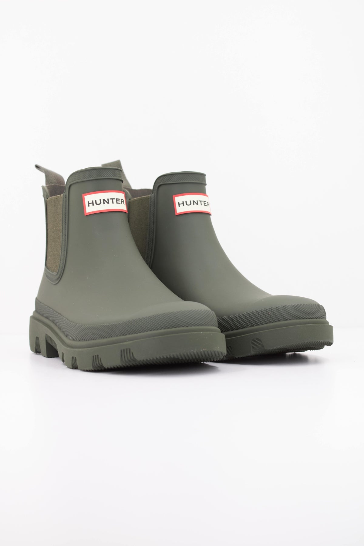 HUNTER HFRU BOTA U DOWNPOUR CHELSEA en color VERDE  (2)