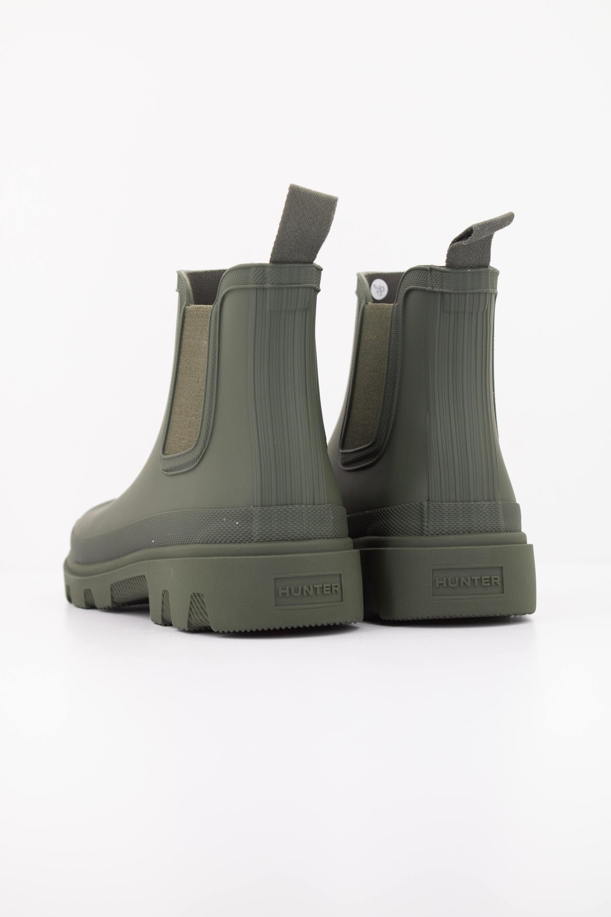 HUNTER HFRU BOTA U DOWNPOUR CHELSEA en color VERDE  (4)