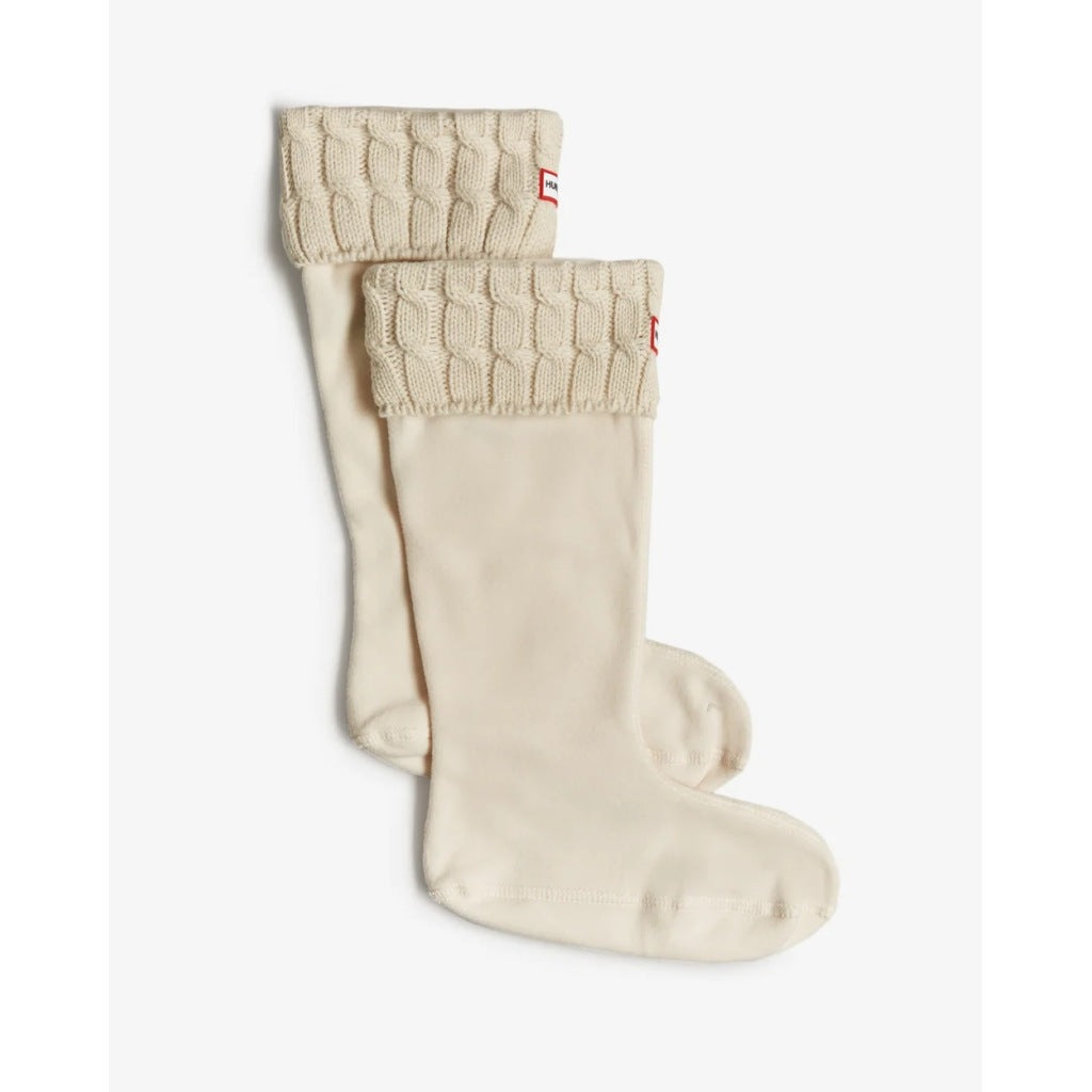 HUNTER CALCETIN  STITCH CABLE TALL en color BLANCO  (4)