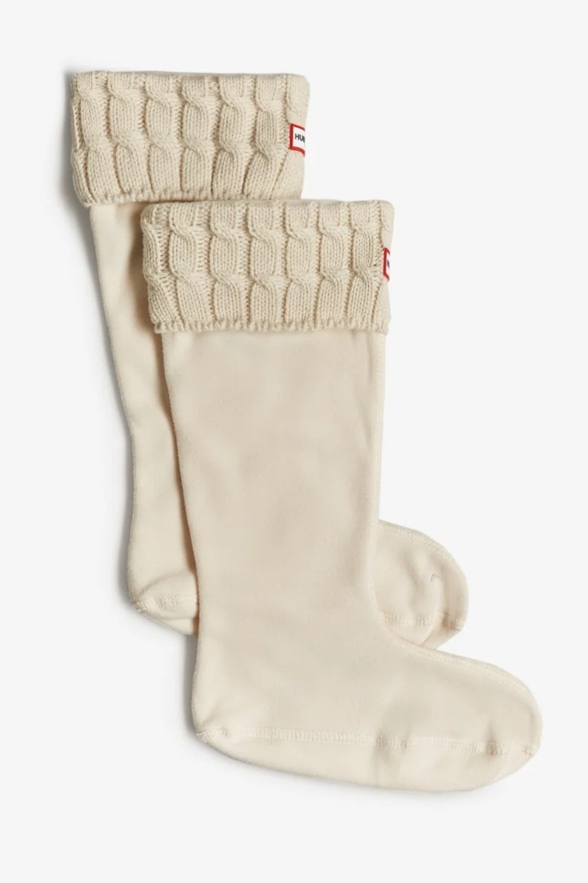HUNTER CALCETIN  STITCH CABLE TALL en color BLANCO  (1)