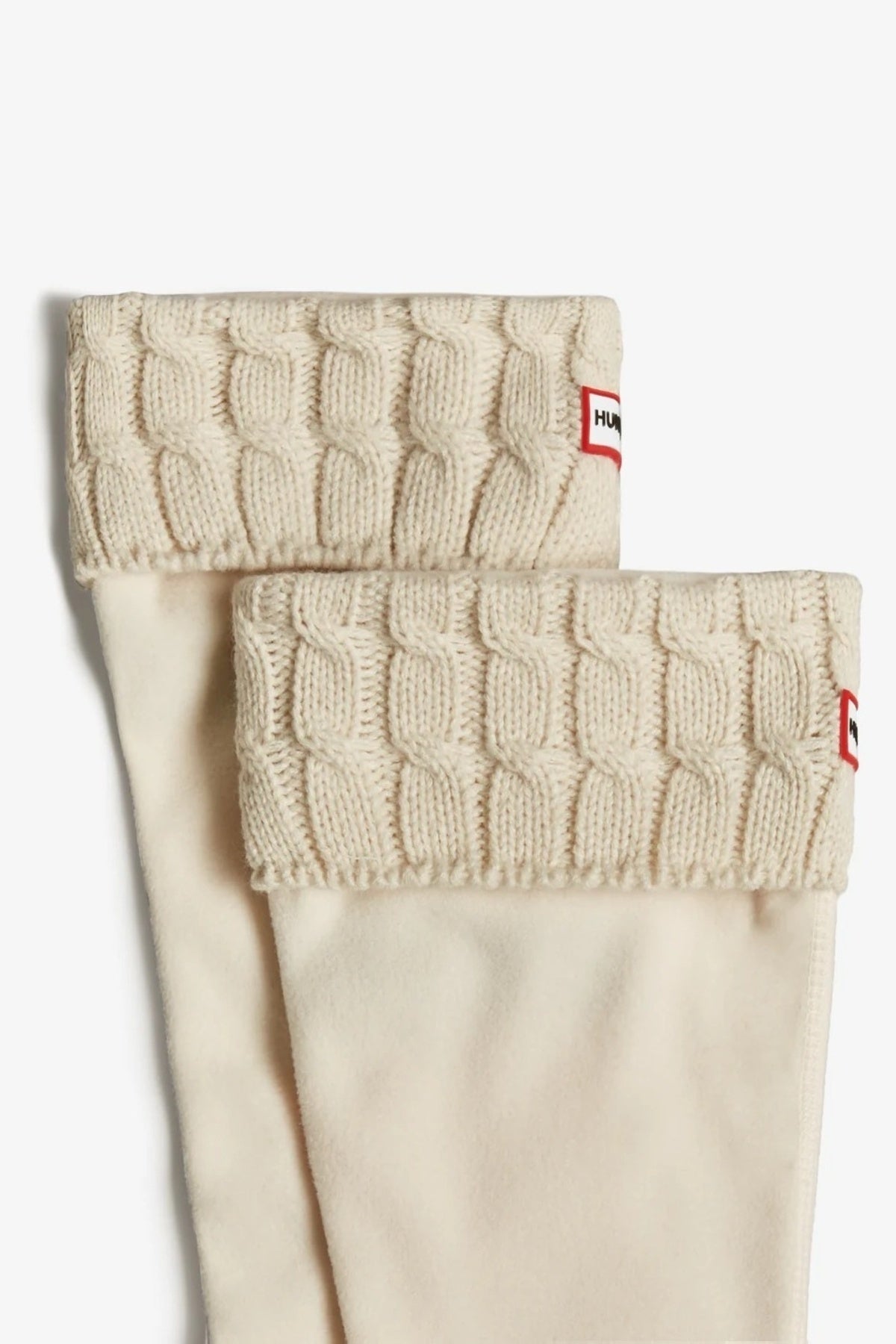 HUNTER CALCETIN  STITCH CABLE TALL en color BLANCO  (2)