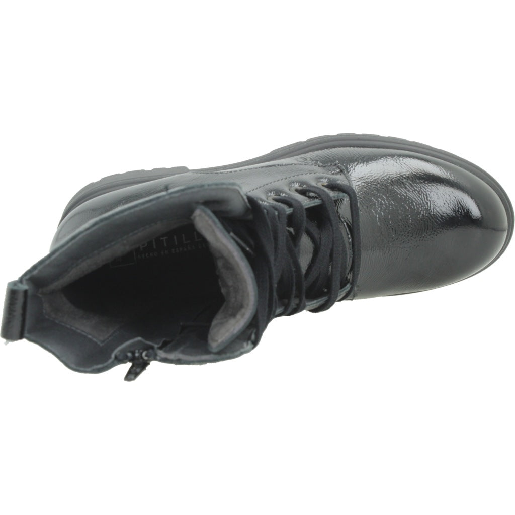 PITILLOS P BOTA MILITAR CHAROL en color NEGRO  (7)