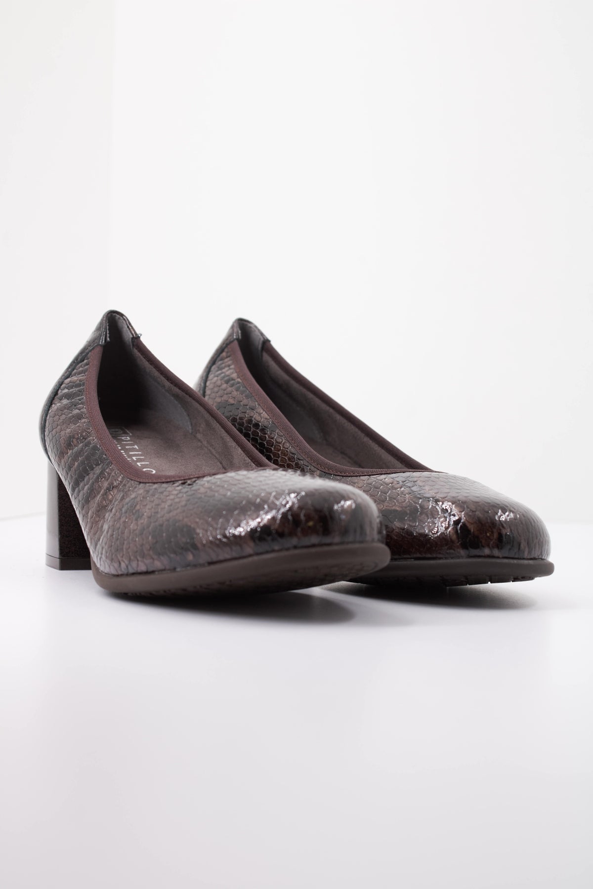 PITILLOS P SALON SERPIENTE CHAROL en color MARRON  (2)