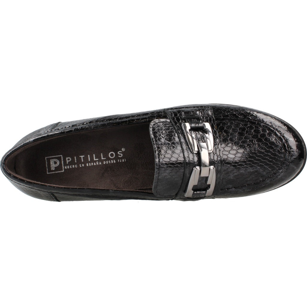 PITILLOS P MOCASIN SERPIENTE CHAROL en color NEGRO  (7)