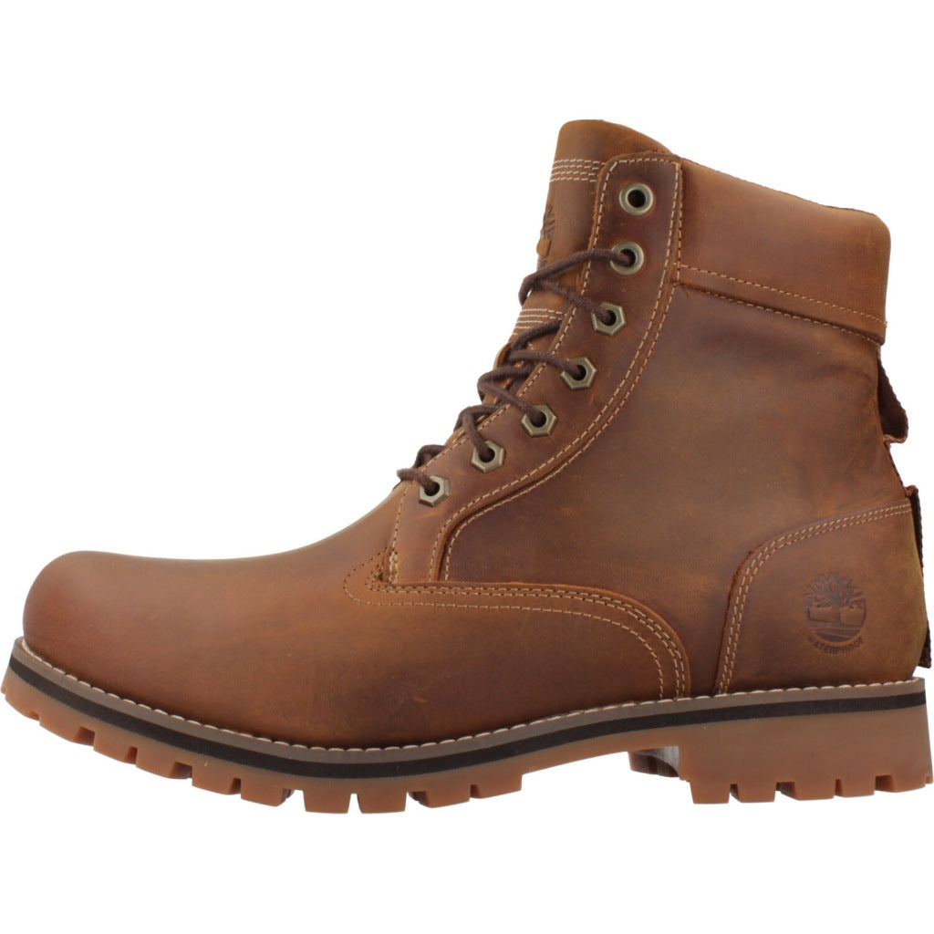TIMBERLAND Rugged WP MID LACE UP en color MARRON  (2)