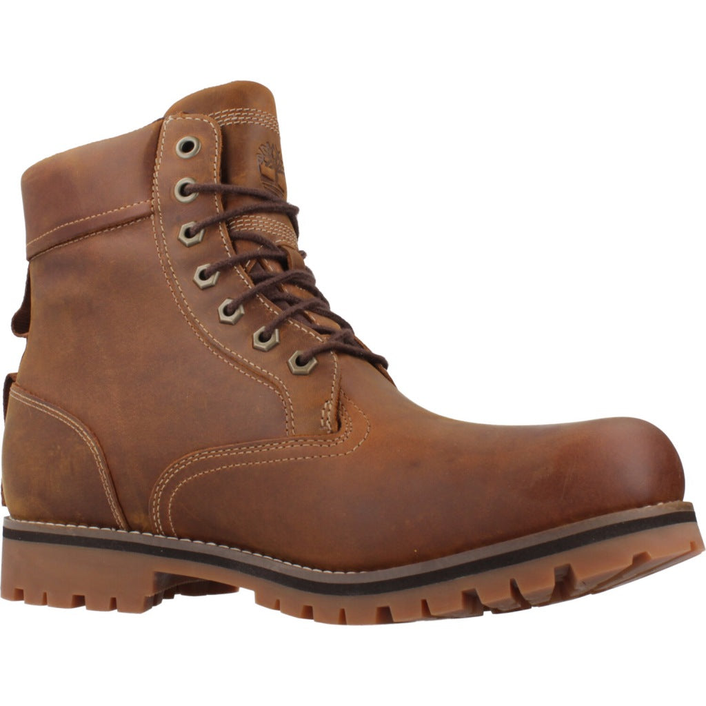 TIMBERLAND Rugged WP MID LACE UP en color MARRON  (5)