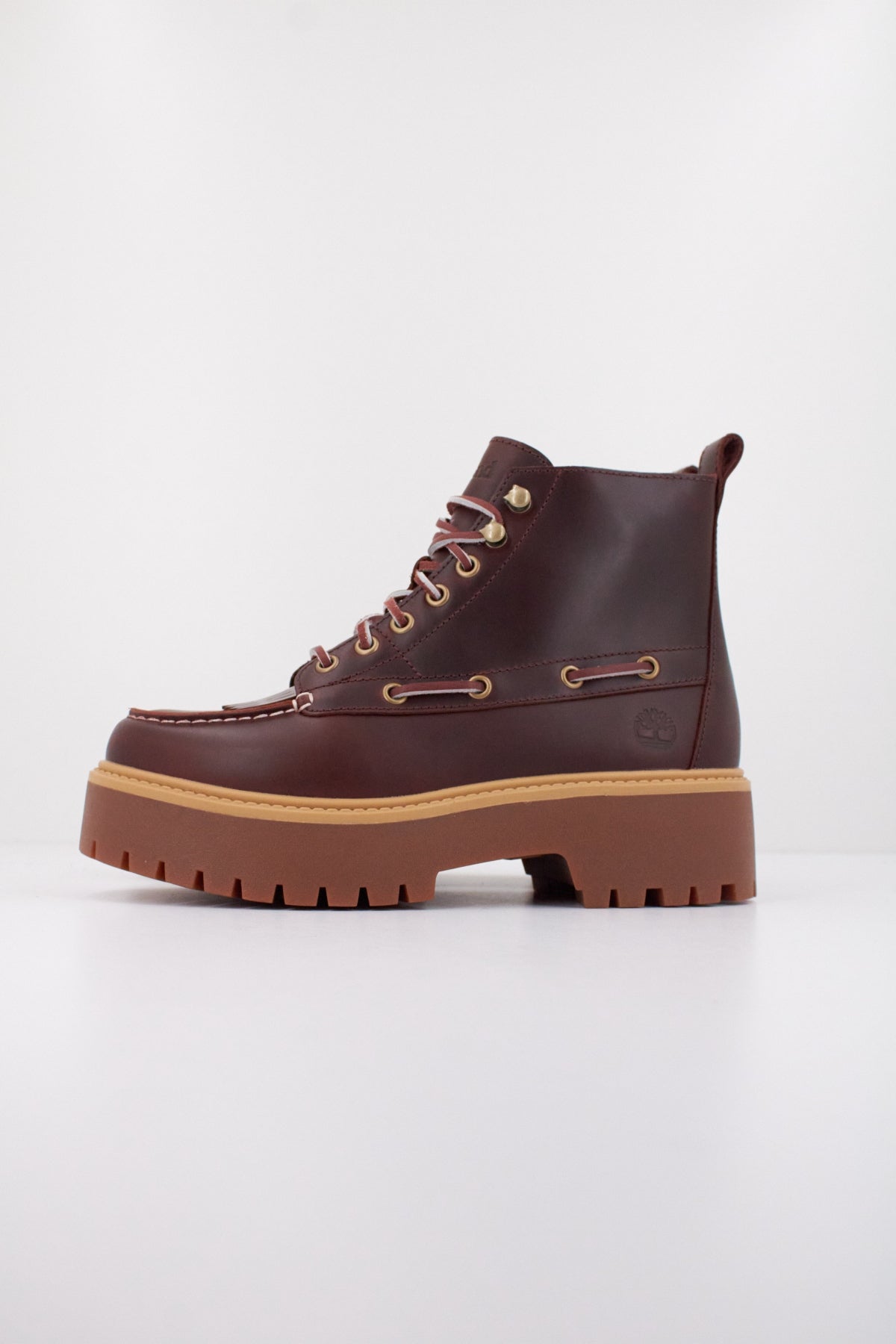 TIMBERLAND STONE STREET MID LACE en color BURDEOS  (1)