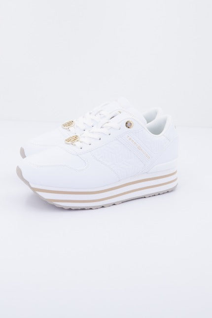 TOMMY HILFIGER FLATFORM SNEAKE en color BLANCO  (1)