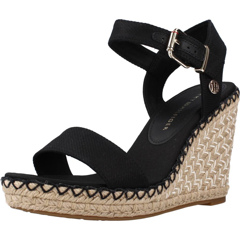 TOMMY HILFIGER SHINY TOUCHES HIGH WEDGE en color NEGRO  (1)
