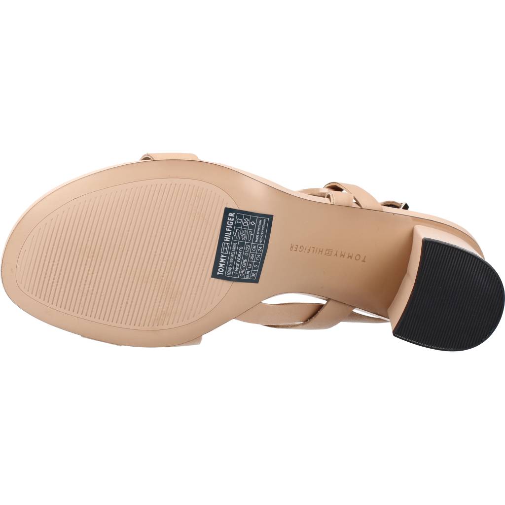 TOMMY HILFIGER ROUND TH HIGH HEEL SANDA en color NUDE  (6)