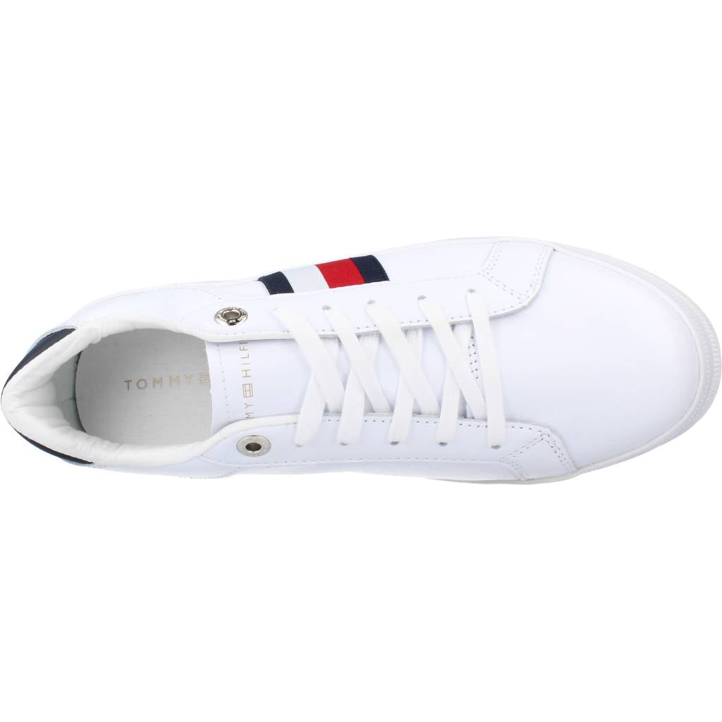 TOMMY HILFIGER TH WEBBING FLATFORM CUPS en color BLANCO  (7)