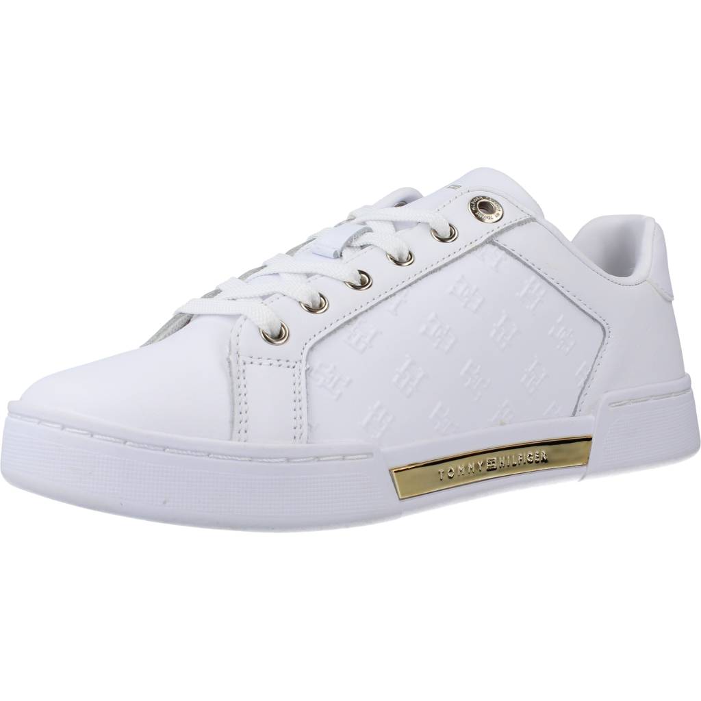 TOMMY HILFIGER  EMBOSSED MONOGRAM SNEAKE en color BLANCO  (1)