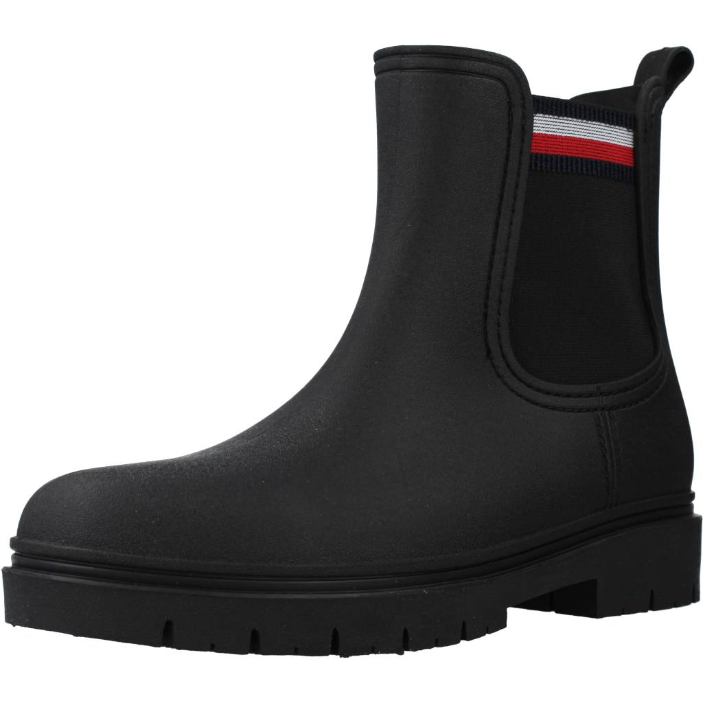 TOMMY HILFIGER  RAIN BOOT ANKLE ELASTIC en color NEGRO  (1)