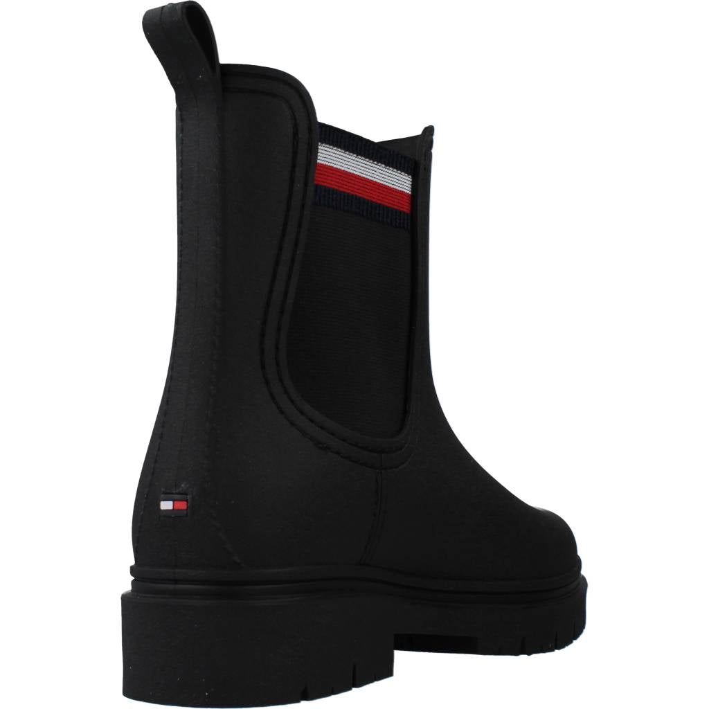 TOMMY HILFIGER  RAIN BOOT ANKLE ELASTIC en color NEGRO  (3)