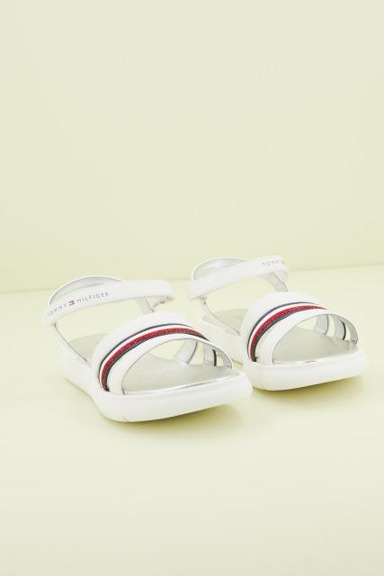 TOMMY HILFIGER STRIPES TIRA ADHESIVA SANDAL en color BLANCO  (1)