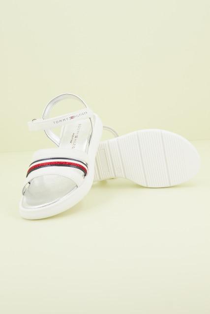 TOMMY HILFIGER STRIPES TIRA ADHESIVA SANDAL en color BLANCO  (2)