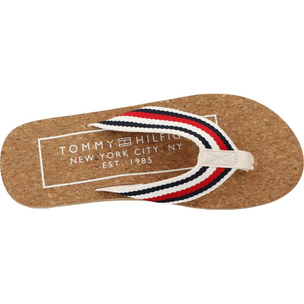 TOMMY HILFIGER CORK BEACH SANDAL en color BLANCO  (7)