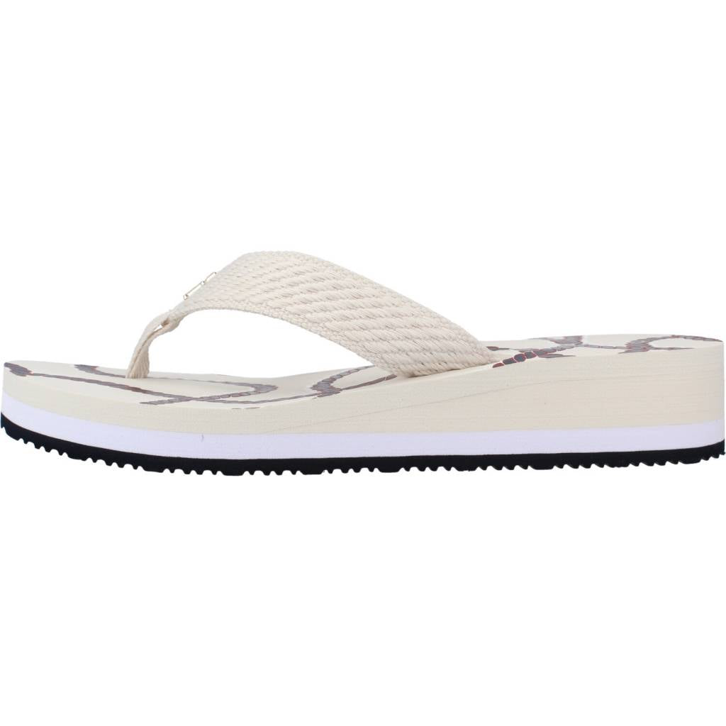 TOMMY HILFIGER TOMMY ROPE M WEDGE SANDA en color BLANCO  (2)