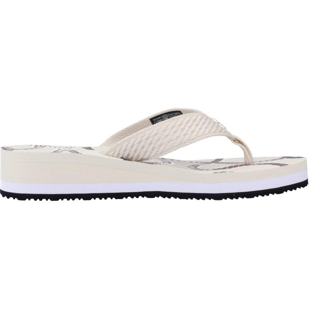TOMMY HILFIGER TOMMY ROPE M WEDGE SANDA en color BLANCO  (4)