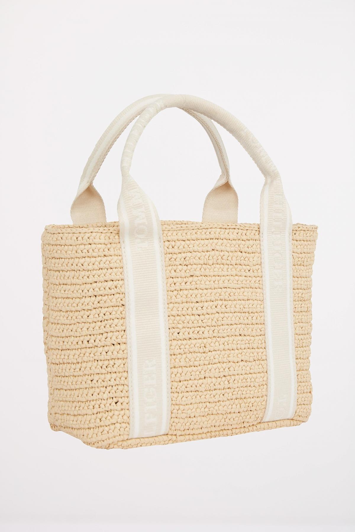 TOMMY HILFIGER SPRING LOGO MINI TOTE en color BEIS  (3)