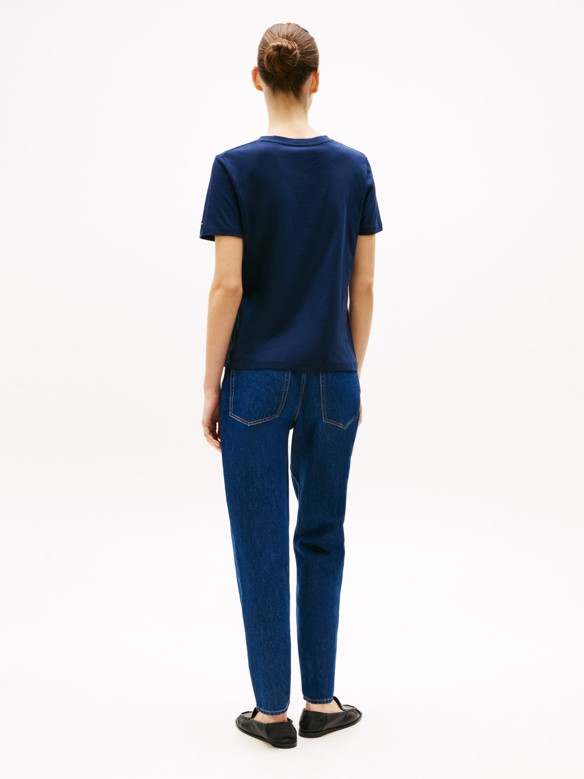 TOMMY HILFIGER REG CORP LOGO C-NK SS en color AZUL  (3)