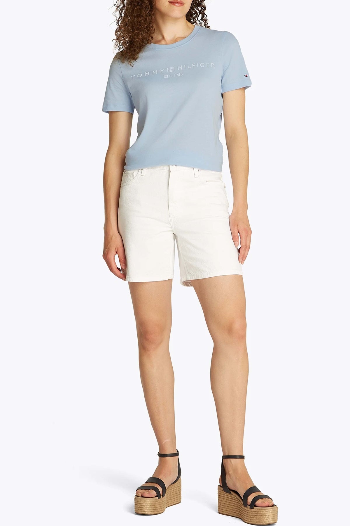 TOMMY HILFIGER REG CORP LOGO C-NK SS en color AZUL  (1)
