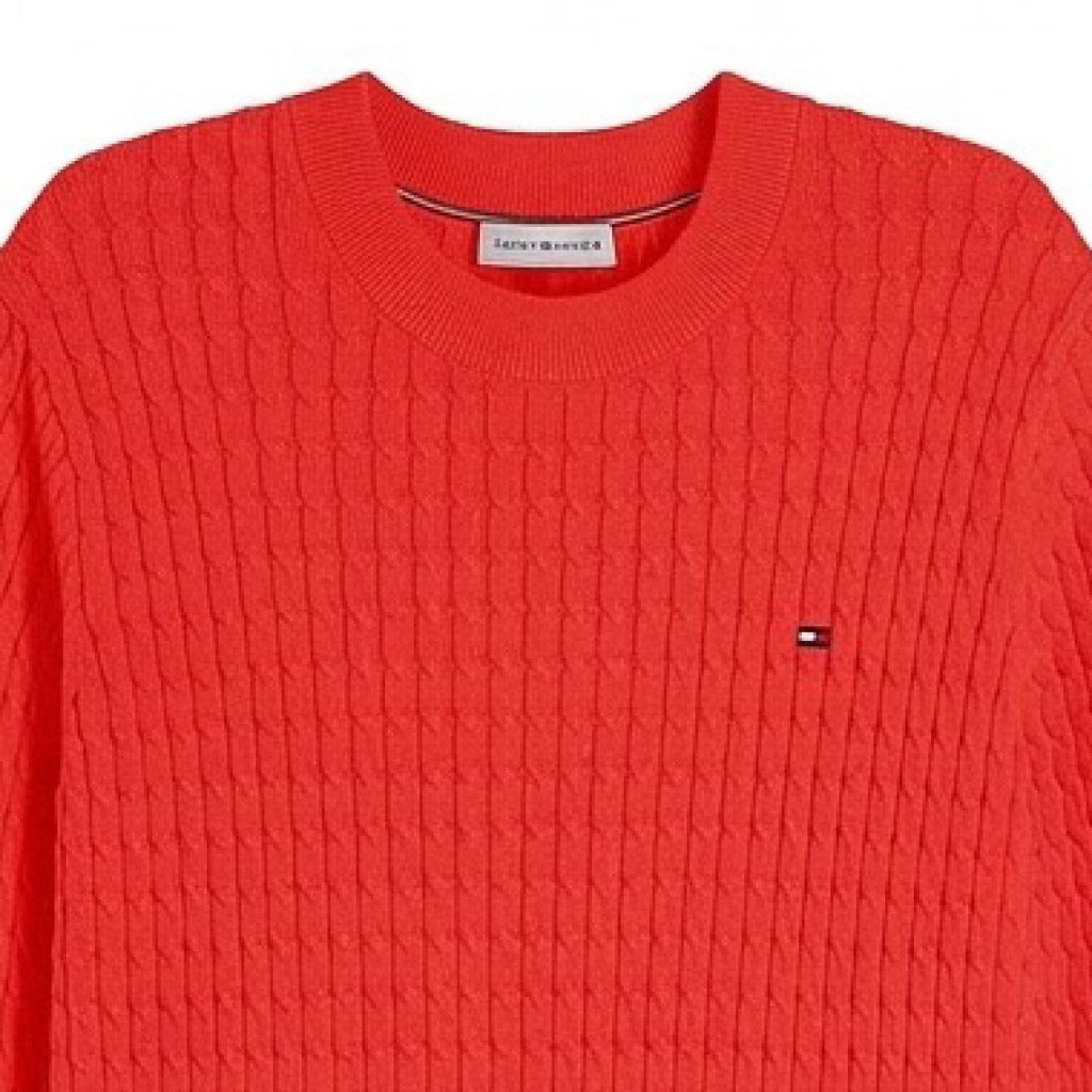 TOMMY HILFIGER WWWW COTTON CABLE FINE GG en color ROJO  (4)