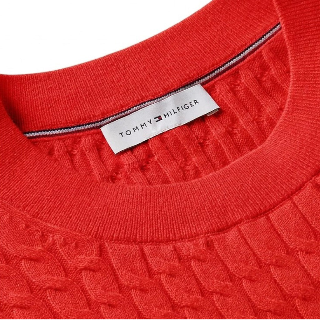 TOMMY HILFIGER WWWW COTTON CABLE FINE GG en color ROJO  (5)